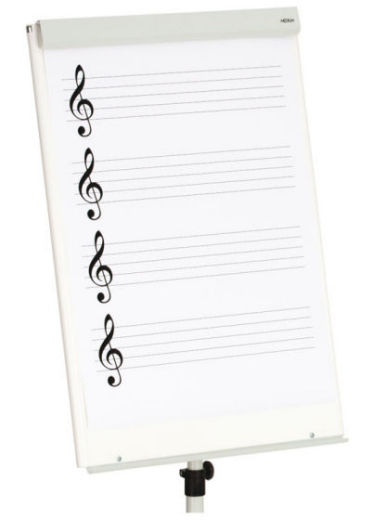 Notový flipchartový papier s huslovým kľúčom