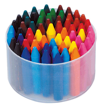 Voskové pastelky - 60 ks farebných pasteliek so strúhadlom